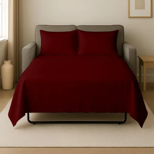 Vista 16 de Cottingon Sábanas individuales de 4 piezas para sofá cama individual, sábanas de sofá 100% microfibra cepillada, se adapta fácilmente a colchones