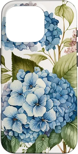 Vista 20 de Watercolour Vintage Blue Hydrangea with Flower Flower Case for iPhone 17
