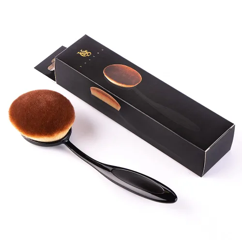 Vista 7 de Yoseng Brocha ovalada para base de dientes, cepillo de dientes grande, aplicación rápida e impecable, crema líquida en polvo, base de protector