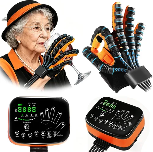 Vista 11 de Guantes robot de rehabilitación para pacientes con demencia, accidente cerebrovascular y hemipalia, rehabilitación de funciones de manos y dedos