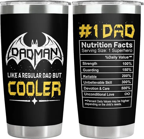 Vista 27 de 34HD Regalos deportivos, vaso de béisbol para papá con tapa, acero inoxidable de 20 onzas, taza de café de viaje para mi jugador favorito, regalo