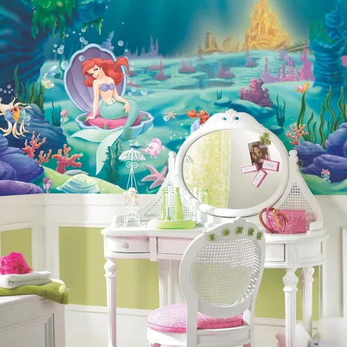 Vista 2 de RoomMates, JL1224M - Mural de pared con diseño de sirenas de los príncipes de Disney