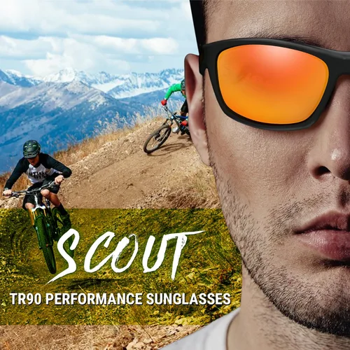Vista 4 de BLUPOND Polarized Sports Sunglasses for Men - TR90 Unbreakable Frames for Golf Cycling Driving - Scout
