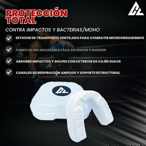 Vista 2 de Protector bucal moldeable para adultos con funda ventilada Boquilla transpirable de ajuste personalizado para hombres y mujeres Protector bucal
