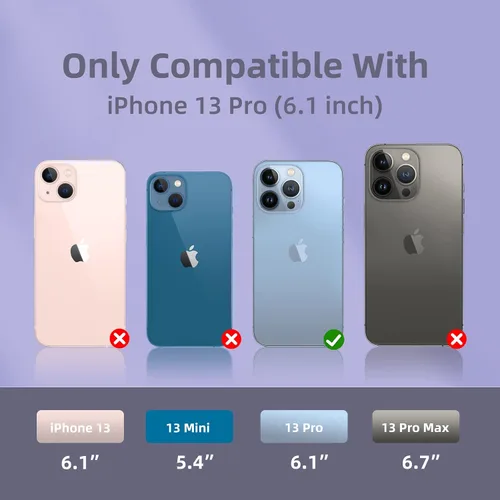Vista 2 de Funda compatible con iPhone 13 Pro, protección contra caídas, antihuellas, funda de silicona líquida a prueba de golpes con forro de microfibra