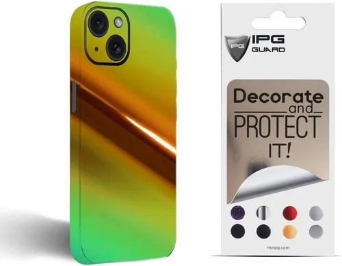 Vista 10 de IPG Compatible con iPhone 15 Plus, parte trasera y laterales de vinilo de fibra de carbono, protección completa, protección contra arañazos