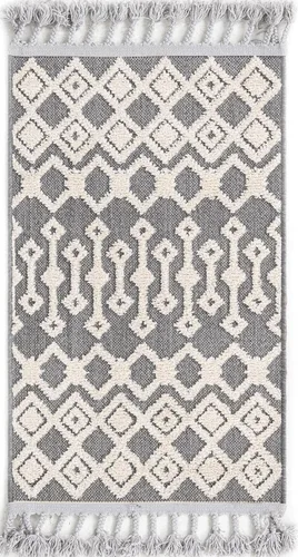 Vista 3 de Unique Loom Arlo Collection Alfombra de área - Lenny (rectangular 2' 0" x 3' 0", carbón/marfil)