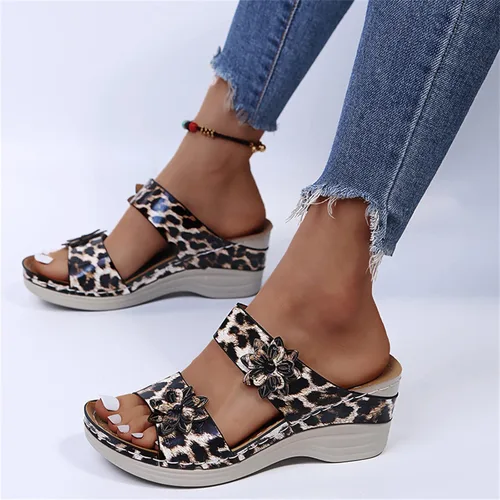Vista 5 de Ladmiple - Sandalias ortopédicas planas y cómodas para mujer, con soporte de arco, sandalias ortopédicas de verano, lindas sandalias para caminar