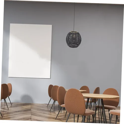Vista 8 de Lámpara de cuerda tejida hecha a mano, cubierta de araña retro para comedor, estilo moderno, linterna de techo, cuerda de papel, decoración de luz