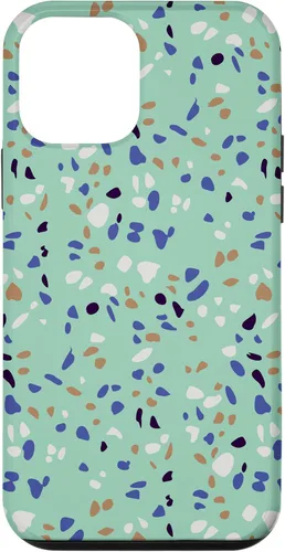 Vista 16 de Fun Vintage Green, Blue, White and Black Terrazzo Case for iPhone 16