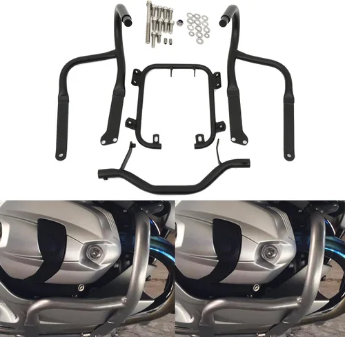 Vista 9 de Worldmotop - Protector de motor de repuesto para BMW R1200RT R 1200RT 2004-2013 (delantero y trasero, negro)