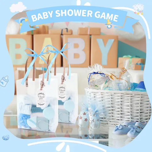 Vista 4 de 85 piezas de premios de baby shower para ganadores del juego, regalos de baby shower, incluyendo diadema, cepillo para el pelo, espejos, caja