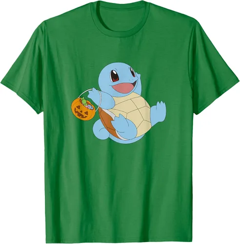 Vista 3 de Pokémon Halloween Squirtle With His Trick or Treat Basket Camiseta, Negro