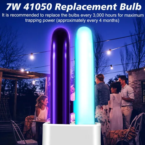 Vista 5 de Qualirey Paquete de 2 bombillas de repuesto 41050 de 7 W, bombillas mejoradas de 2 colores compatibles con Dynatrap DT1050 DT1100 DT1250, bombilla
