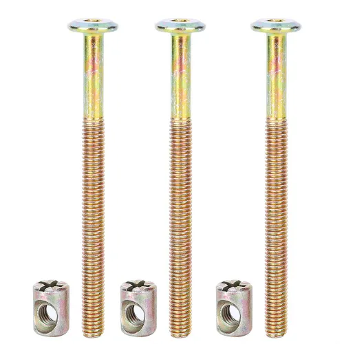 Vista 6 de 10 Pack M6 X 60mm Tuercas de perno de cañón, Juego de Chazcool para muebles, cunas, camas, sillas, cunas, piezas de conector de repuesto (60mm)
