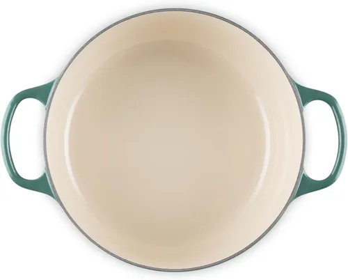 Vista 3 de Le Creuset Horno holandés redondo Signature de hierro fundido esmaltado, 4.5 cuartos de galón., Artichaut