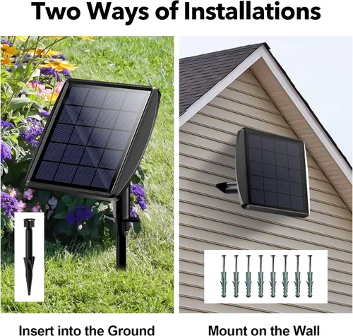 Vista 7 de Luces de Estanque Solares, Luces de Estanque RGB LED Impermeables IP68, Luz Solar Subacuática con Batería de 2200mAh con Dos Opciones de Modo