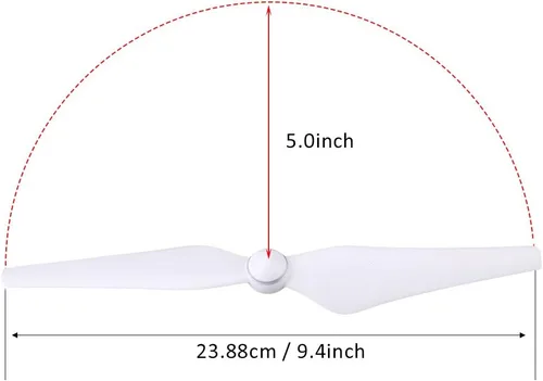 Vista 7 de 2 pares de cuchillas de hélice de dron, cuchillas de hélice 9450S Drone Quadcopter accesorio para DJI Phantom 4/4 Pro