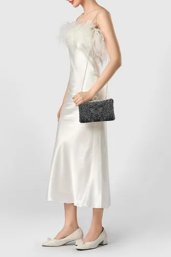 Vista 5 de BABEYOND Bolsos de mano de noche para mujer, accesorios vintage para bolso de noche para mujer, Gatsby de los años 20 con cuentas de lentejuelas