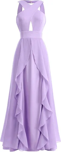 Vista 5 de Vestido largo transformador para mujer, vestido de graduación, convertible, con tirantes delgados, para boda, cóctel, vestido largo