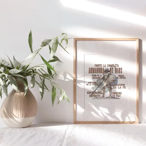 Vista 9 de La Armadura De Dios - Arte de pared y decoración - Arte mexicano - Decoración para mujer - Armadura de Dios regalos cristianos para mujeres