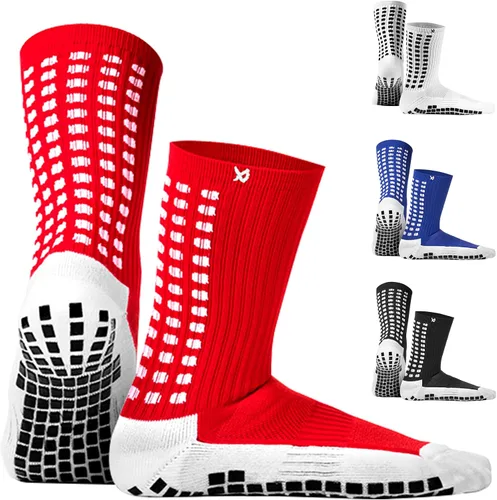 Vista 11 de LUX Sports Calcetines de Doble Agarre - Calcetines de Agarre para Fútbol para Hombres y Mujeres. Rendimiento y Comodidad GripArray
