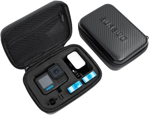 Vista 7 de Funda de transporte impermeable compatible con GoPro Hero 13/12/11/10/9/8/7/(2018)/6/5 Negro, DJI osmo action, AKASO/Campark/YI Action Camera y más