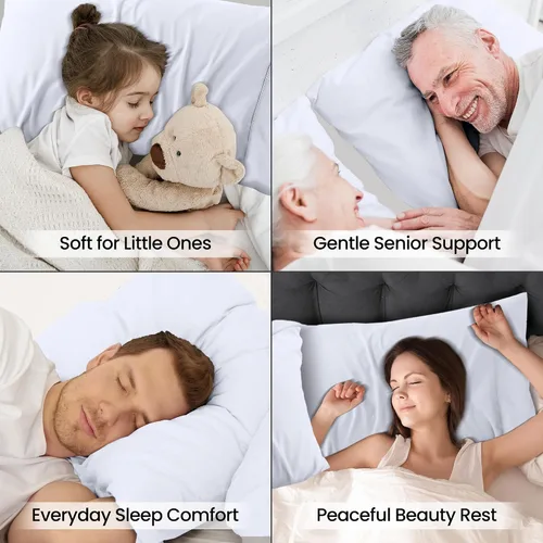 Vista 7 de Utopia Bedding Fundas de almohada estándar, paquete de 2, cierre de sobre, tela de microfibra cepillada suave, fundas de almohada resistentes al