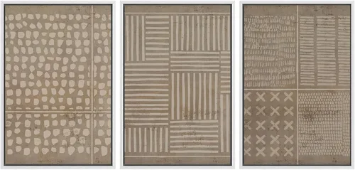 Vista 23 de SIGNWIN Framed Canvas Print Wall Art Set Duotone Pastel Grunge Polygons Abstract Geometric Illustrations Minimalism Modern Art Decorative Boho for