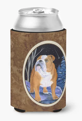 Vista 189 de Caroline's Treasures SS8447CC Starry Night English Bulldog - Enfriador para latas o botellas, lavable, funda plegable con aislamiento para bebidas