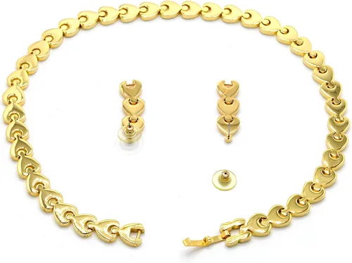 Vista 3 de MARSHAL METAL FASHION XOXO Jewelry - Joyería de latón pulido chapado en oro de 18 quilates Metal