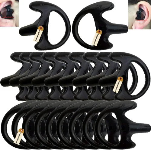 Vista 11 de Lsgoodcare 3 pares de tapones de silicona de repuesto para los oídos, color negro medio (izquierdo y derecho) para auriculares de radio