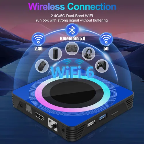 Vista 3 de 2026 Android 13.0 TV Box, 4GB RAM 32GB ROM con RK3528 de doble banda Wifi6