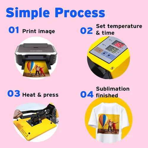 Vista 4 de Printers Jack Papel de sublimación de 13 x 19 pulgadas, 100 hojas de 4.23 oz/m², compatible con impresora de inyección de tinta Epson & Sawgrass