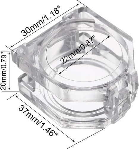 Vista 3 de uxcell 2 protectores de plástico transparente para interruptor de botón de 0.866 in de diámetro