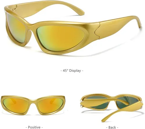 Vista 3 de Y2K - Lentes de sol envolventes para hombres y mujeres, accesorios de los años 2000, lentes cibernéticos, deportivos, motociclistas, protección UV400
