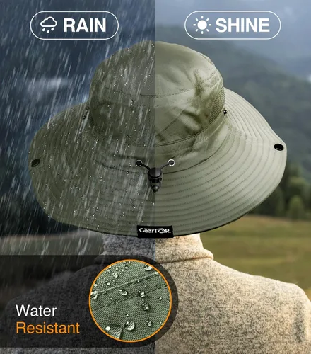 Vista 7 de GearTOP Safari Hat for Men Sun Hats for Women UV Protection UPF 50+ Fishing, Gardening, Hiking Hat (22-23 1/2")