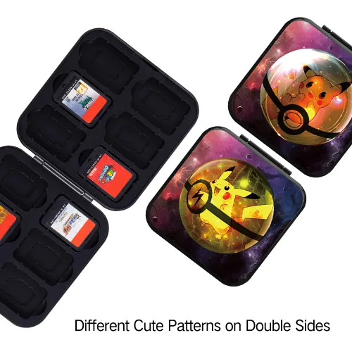 Vista 50 de PERFECTSIGHT Switch Game Case Compatible with Nintendo Switch Game Holder for Switch OLED/ Lite Game Card Case Cartridge with 24 Slots Game Card