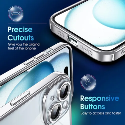 Vista 788 de Supdeal Funda cristalina transparente para iPhone 11, [No se amarillea] [Protección de la cámara] [Probado contra caídas de grado militar] Funda