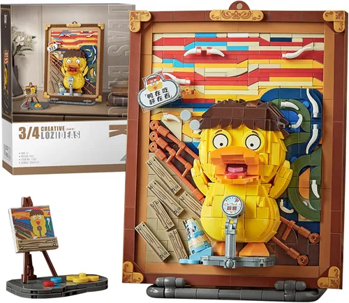 Vista 10 de MEIEST Mini bloques de construcción lindo juego de modelo de pintura 3D, colección creativa de estereografía de partículas de simulación