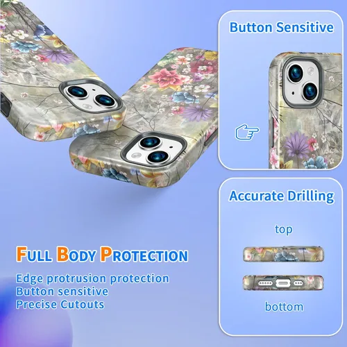 Vista 5 de Magsafe - Funda protectora para iPhone 13/14, a prueba de golpes, a prueba de caídas, funda inalámbrica para parachoques, protección híbrida