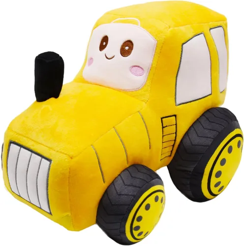 Vista 9 de Juguete de peluche de tractor de felpa suave, almohada de peluche súper linda, excelente regalo para niños o fiesta de cumpleaños de 12 pulgadas Azul