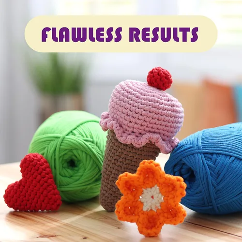 Vista 7 de Hilo suave para ganchillo - Hilo de ganchillo y tejer, hilo para principiantes con puntadas fáciles de ver, hilo Amigurumi de 250 yardas, hilo
