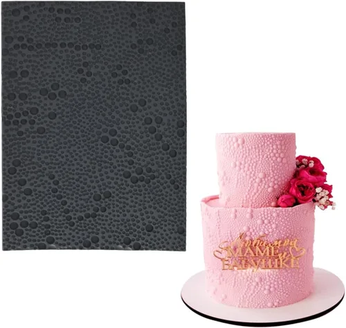 Vista 10 de mostsom Molde de Silicona para Pastel de Encaje con Patrón de Cubo, Tapete de Impresión de Fondant para Hornear, Dulces, Chocolate, Decoración