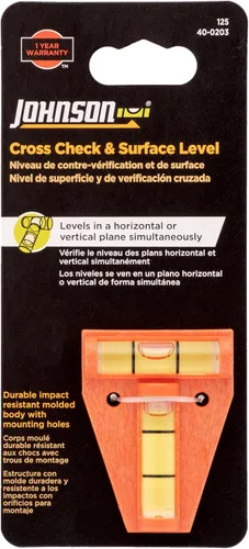 Vista 3 de Johnson Level & Tool 125 Cross Check, naranja, 1 nivel