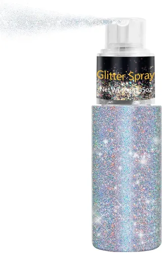 Vista 18 de Pulverizador de purpurina para cabello y cuerpo, polvo de purpurina holográfica, purpurina brillante para la cara, el cuerpo y la ropa, laca