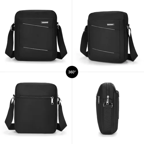 Vista 4 de BAIGIO Bandolera para hombre bandolera para hombre bolsa de viaje bolso para hombre bolso casual bolso para trabajo negocios