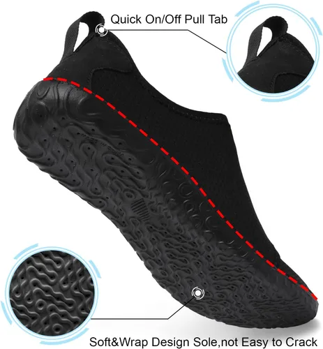 Vista 2 de Spesoul Zapatos acuáticos transpirables de secado rápido para mujer y hombre, calcetines acuáticos suaves para senderismo, natación, playa, surf