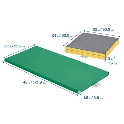 Vista 2 de ECR4Kids SoftZone - Alfombrillas plegables de descanso arcoíris, colchoneta para dormir, surtido, 5 piezas