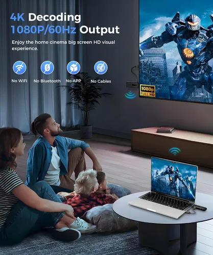 Vista 2 de Beyn Transmisor y receptor HDMI inalámbricos, 3ª generación mejorada 2026